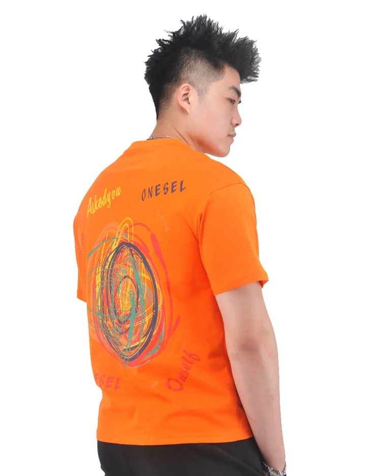 Professional Print T-shirt Manufacturer Add Custom Logo Embroidery T-shirts For Men 100% Cotton