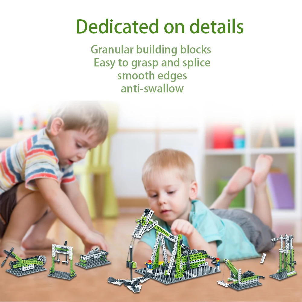 Kidsbits 13 in 1 Technology Assembled building block sets STEM Mining Machine Series