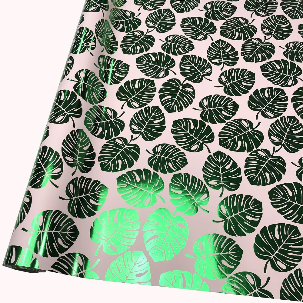 
China supplier 80g art glossy gift wrap glitter custom printed wrapping recycled brown kraft paper roll 