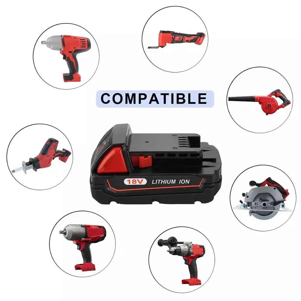 Factory M18 48-11-1820 Compact 18V 2.0 Amp Hour Red Lithium Ion Battery for Milwaukee M18 Cordless Power Tools