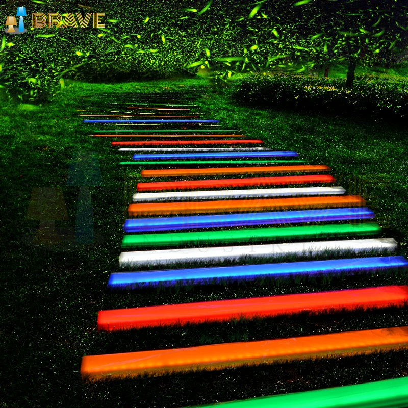 smart pedestrian crossing change color crosswalks by remote waterproof IP65  LED zebra crossing for Road