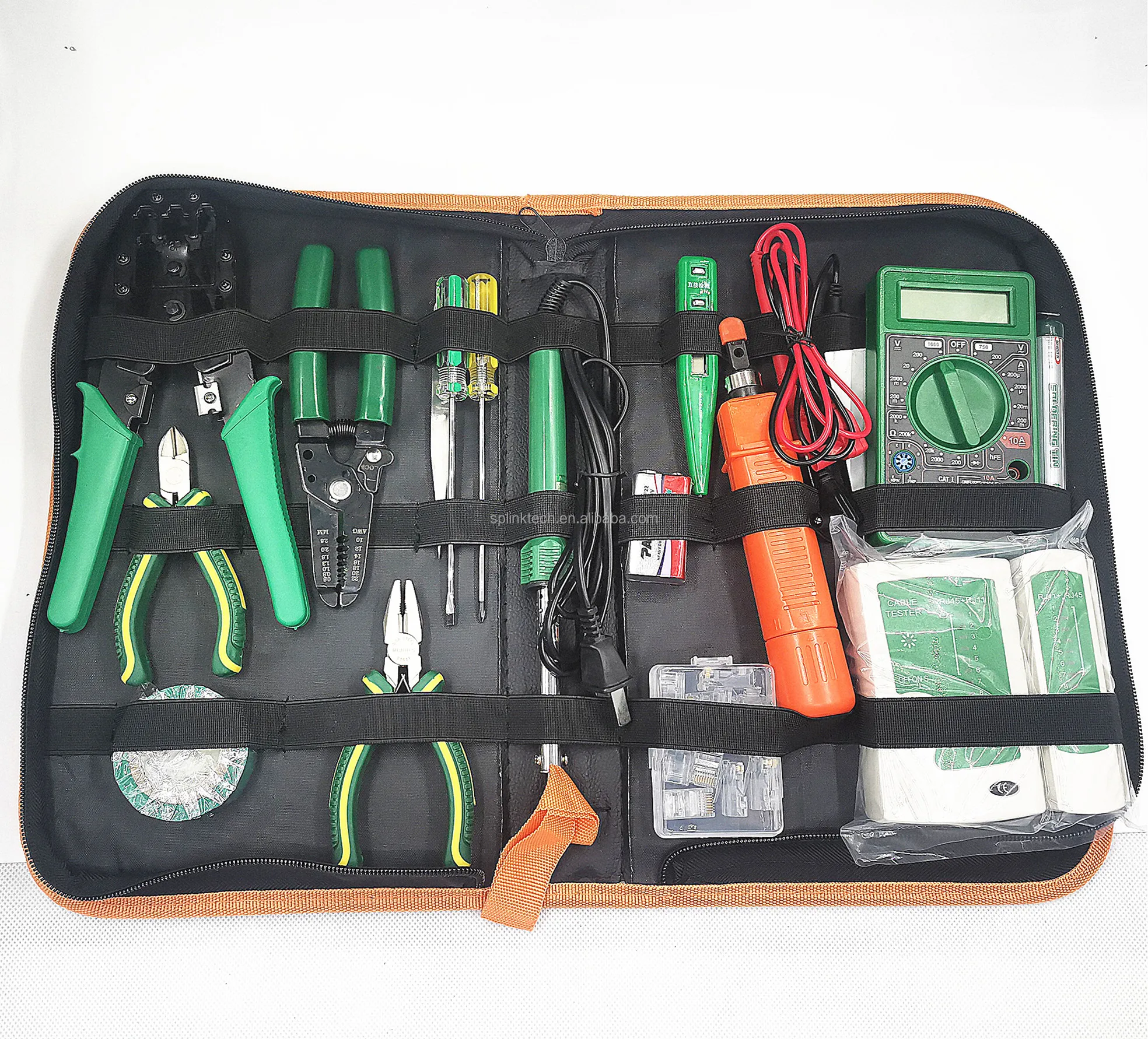 SPLINKTECH-SP18 Professional network repair kit, network fault test and repair, electric soldering iron crimp