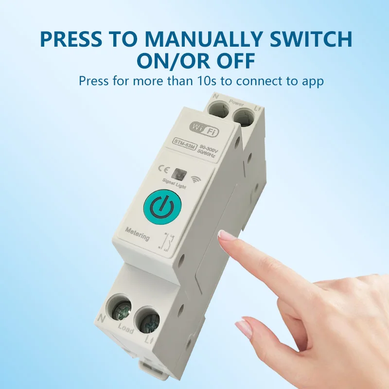 ZOII Newest Tuya Smart Life 40A MCB 50/60HZ 1P+N Energy Meter Kwh Monitoring Circuit Breaker Wifi