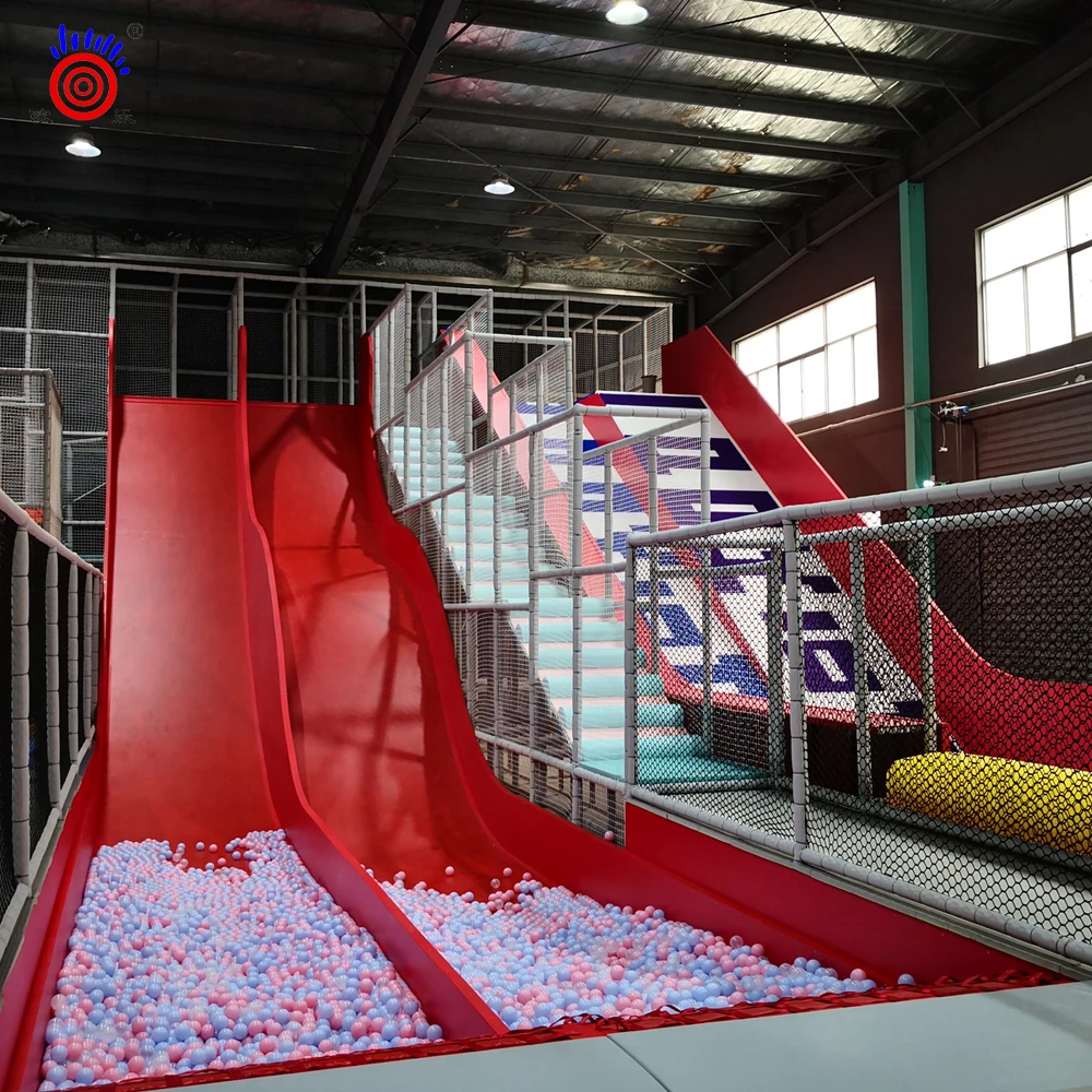 
playground jump trampoline with safety net 