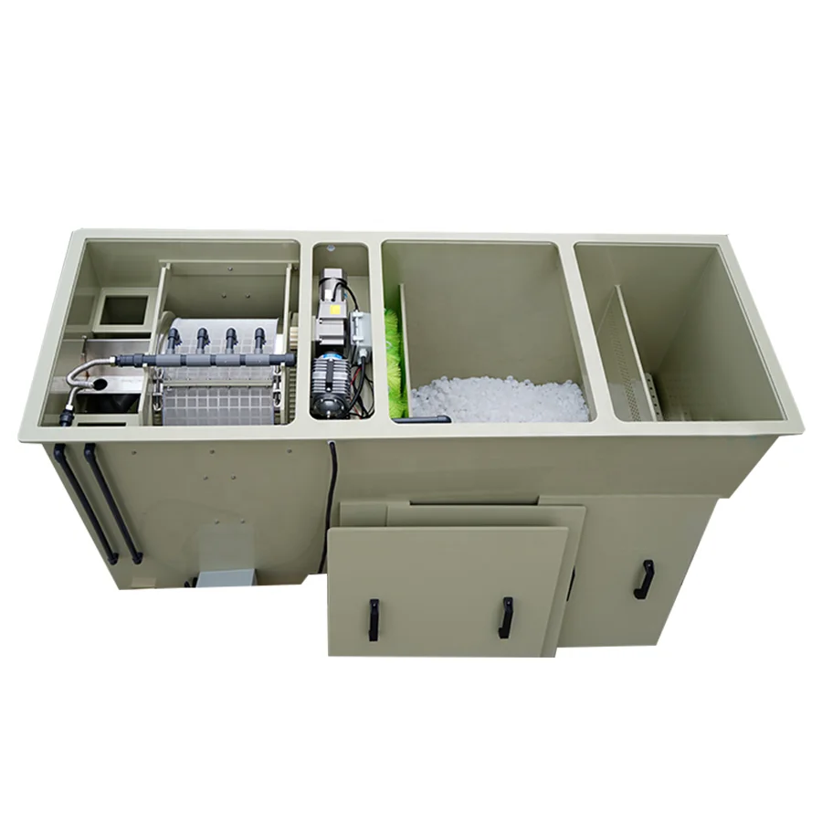 Small Koi Fish Pond Drum Filter Ornamental Fish Filtration Equipment Integrated High Efficiency Filtration