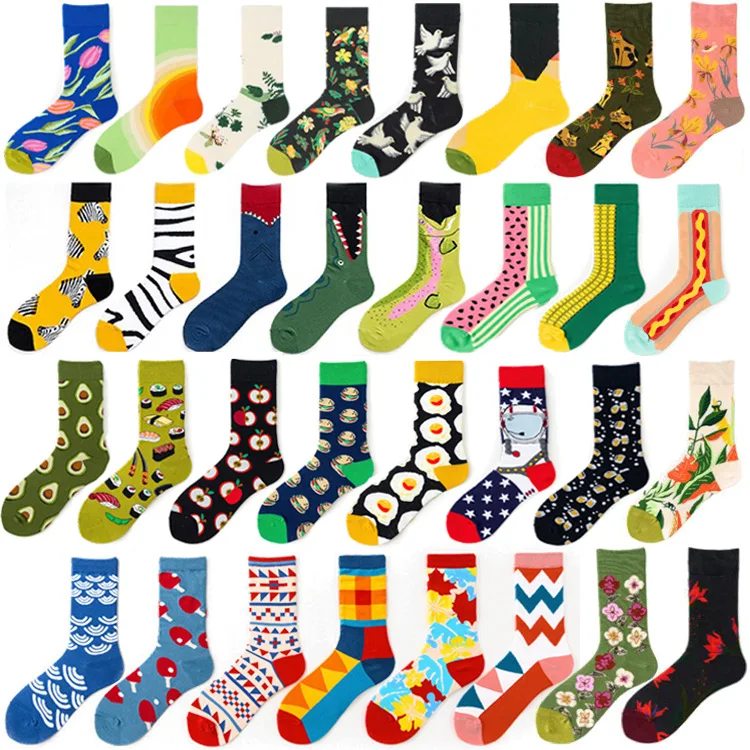Wholesale of womens socks pure cotton sweat-absorbing and breathable womens socks fashionable sports and mountaineering