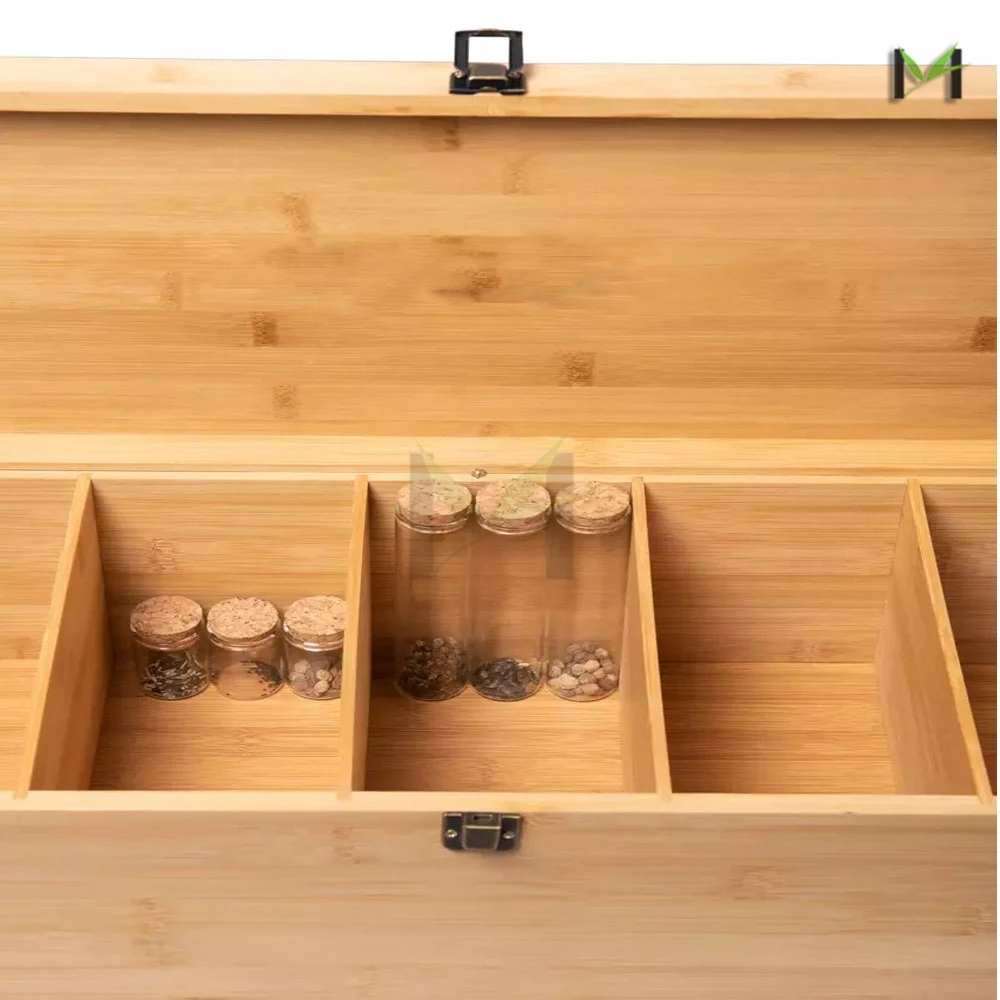 Eco-friendly Custom Small Bamboo Flower Wildflower Vegetables Seed Packets Storage Box