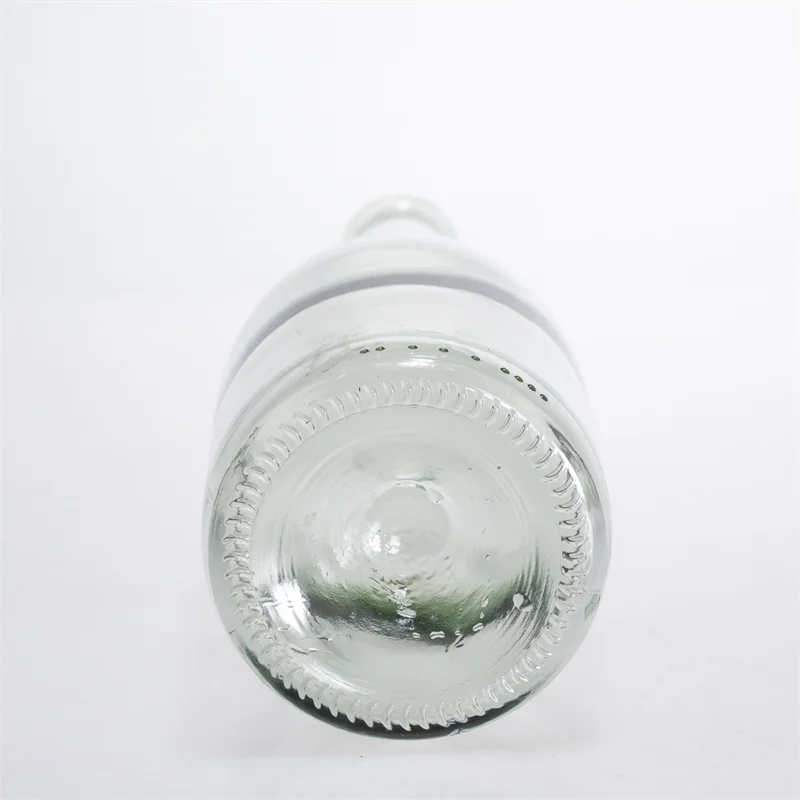 Empty glass liquor bottle Burgundy clear Glass Wine Bottle