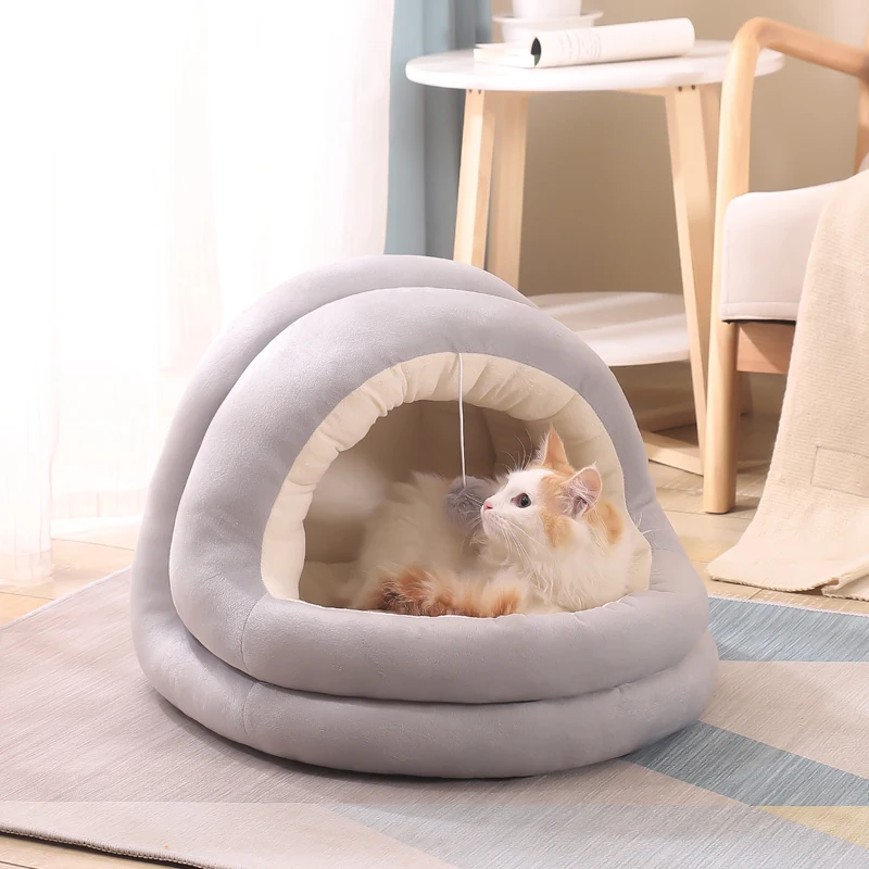 Wholesale New Product Novelty Calm Solid Donut Cave House Pet Nest Cat Bed