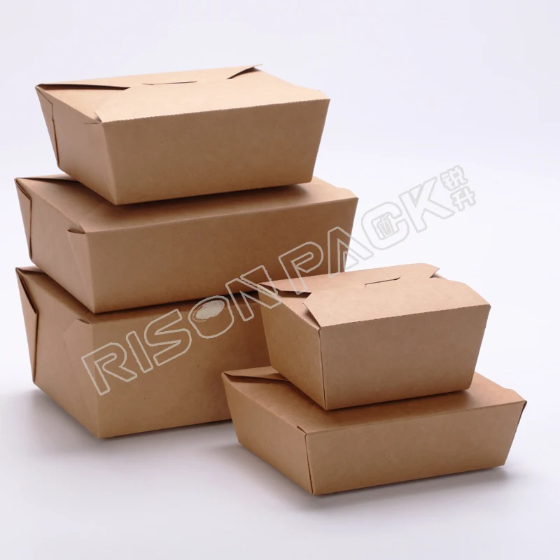 Free Sample for Inquiry Customized Recyclable Cardboard Lunch Paper Box for Food Box Packaging for Food tray paper