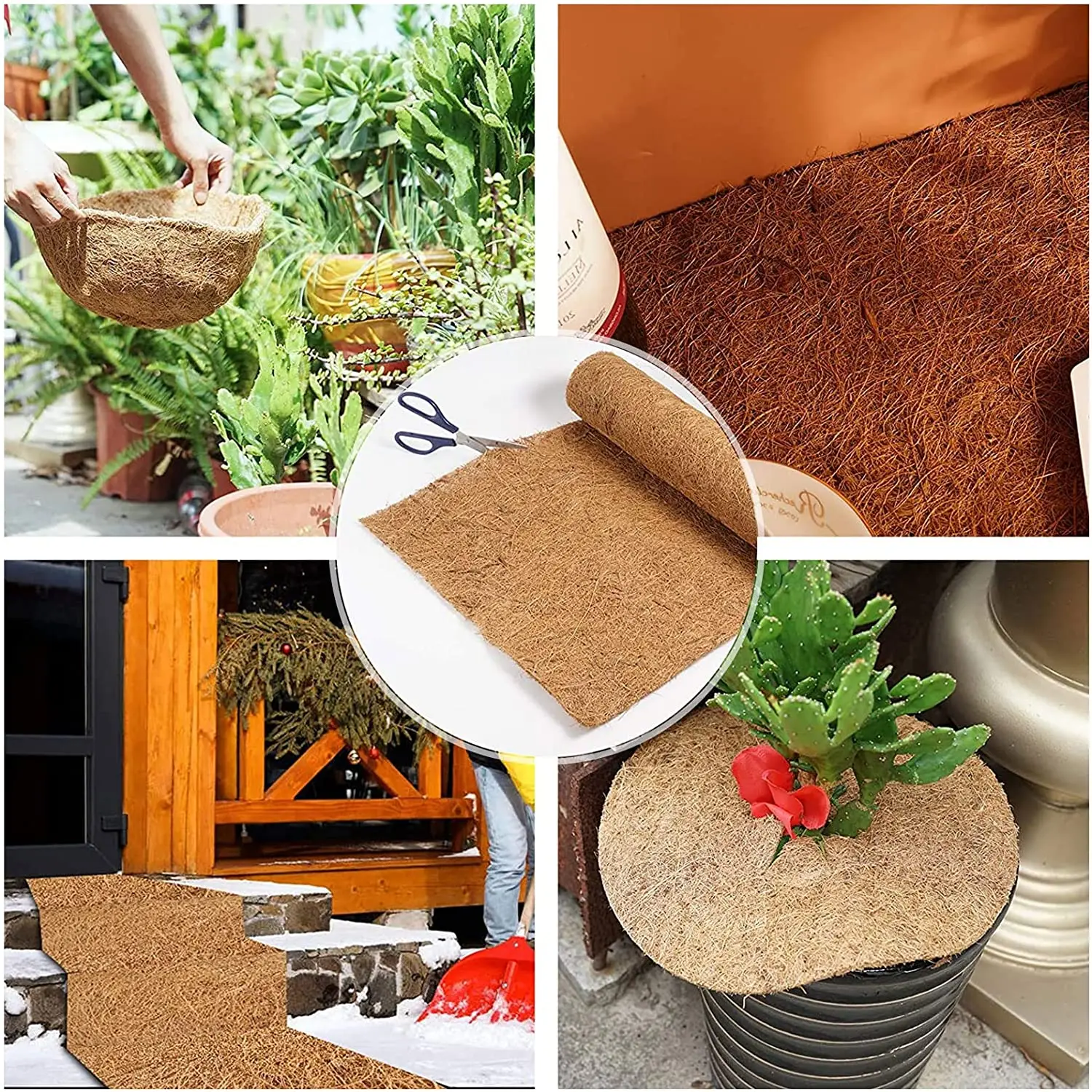Wholesale Natural Coconut Fiber Mat Coconut Palm Mat Coco Liner For Hanging Basket Pet Reptile Carpet