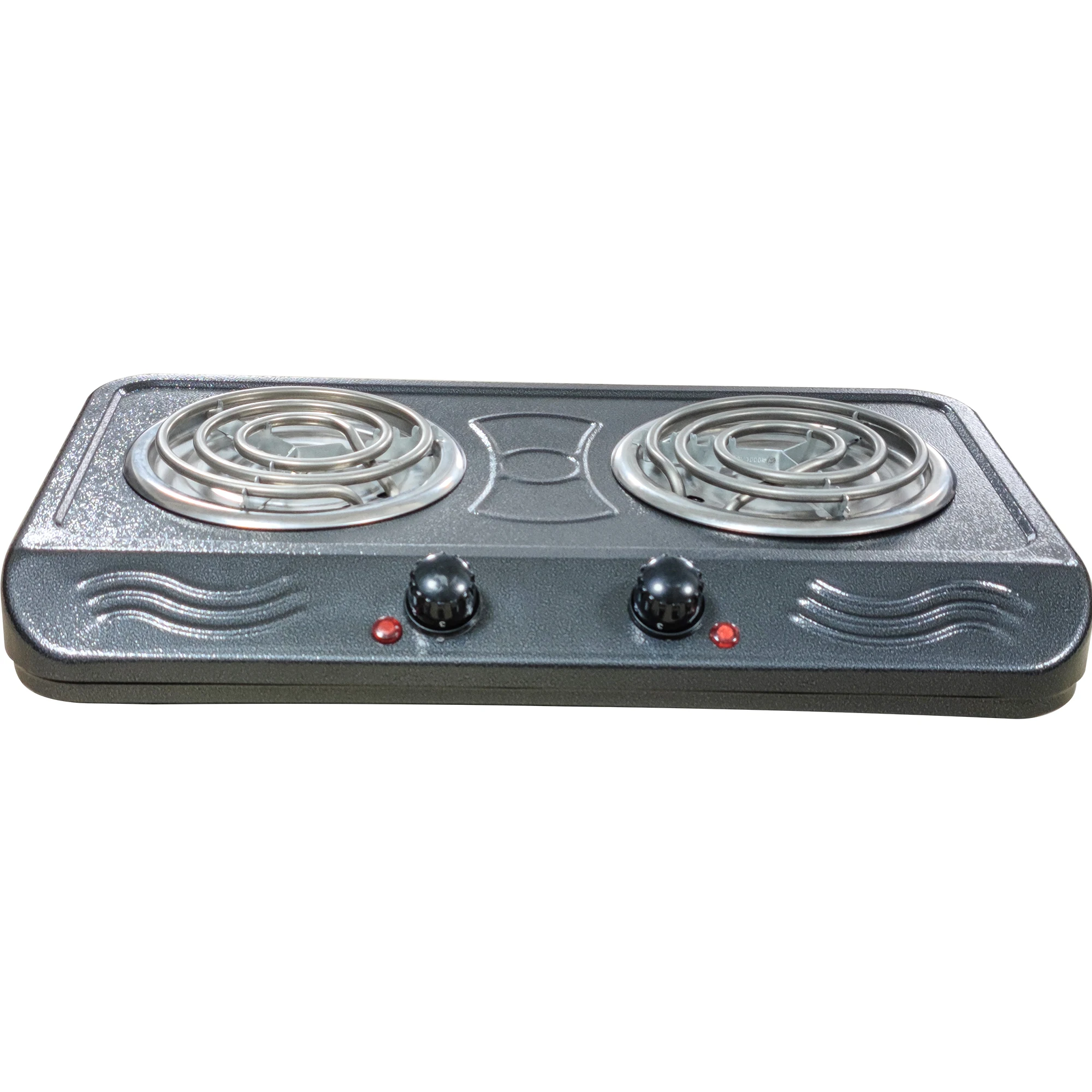 Stainless Steel Panel Double Coil Hot Plate 2000W Electric Stove