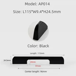 Furniture Handles Black Golden Cupboard Wardrobe Pulls Solid Aluminum Kitchen Cabinets Pulls Handles for Cabinets and Drawers