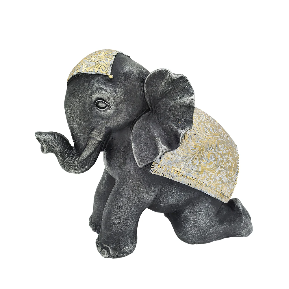 Elephant Statue Feng Shui Statue Wealth Lucky Elephant Decoration for Home Living Room Garden