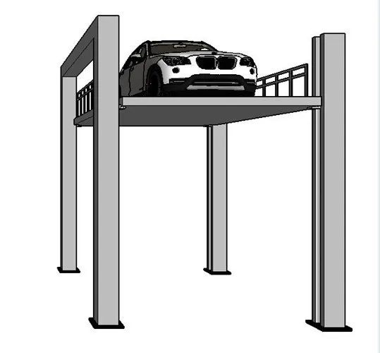 Hydraulic Garage Parking Four Post Car Lift with Mechanical Lock