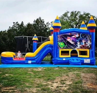 New style Kids Party Commercial Inflatable coconut Palm tree water slide