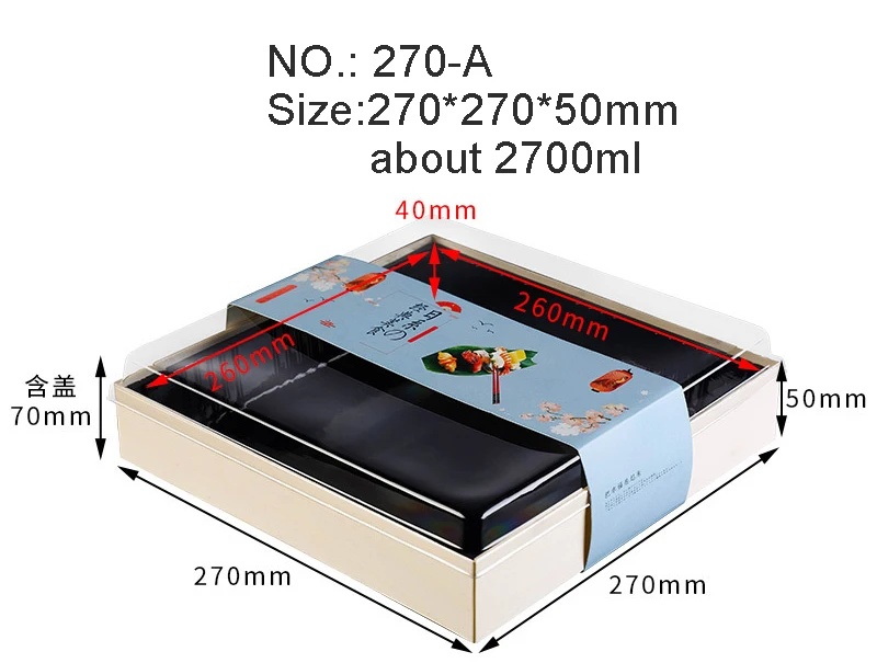 10 inch Biodegradable Wooden Cake Box with plastic base and Lid  Food Grade Disposable Cheese Sushi Packaging Box