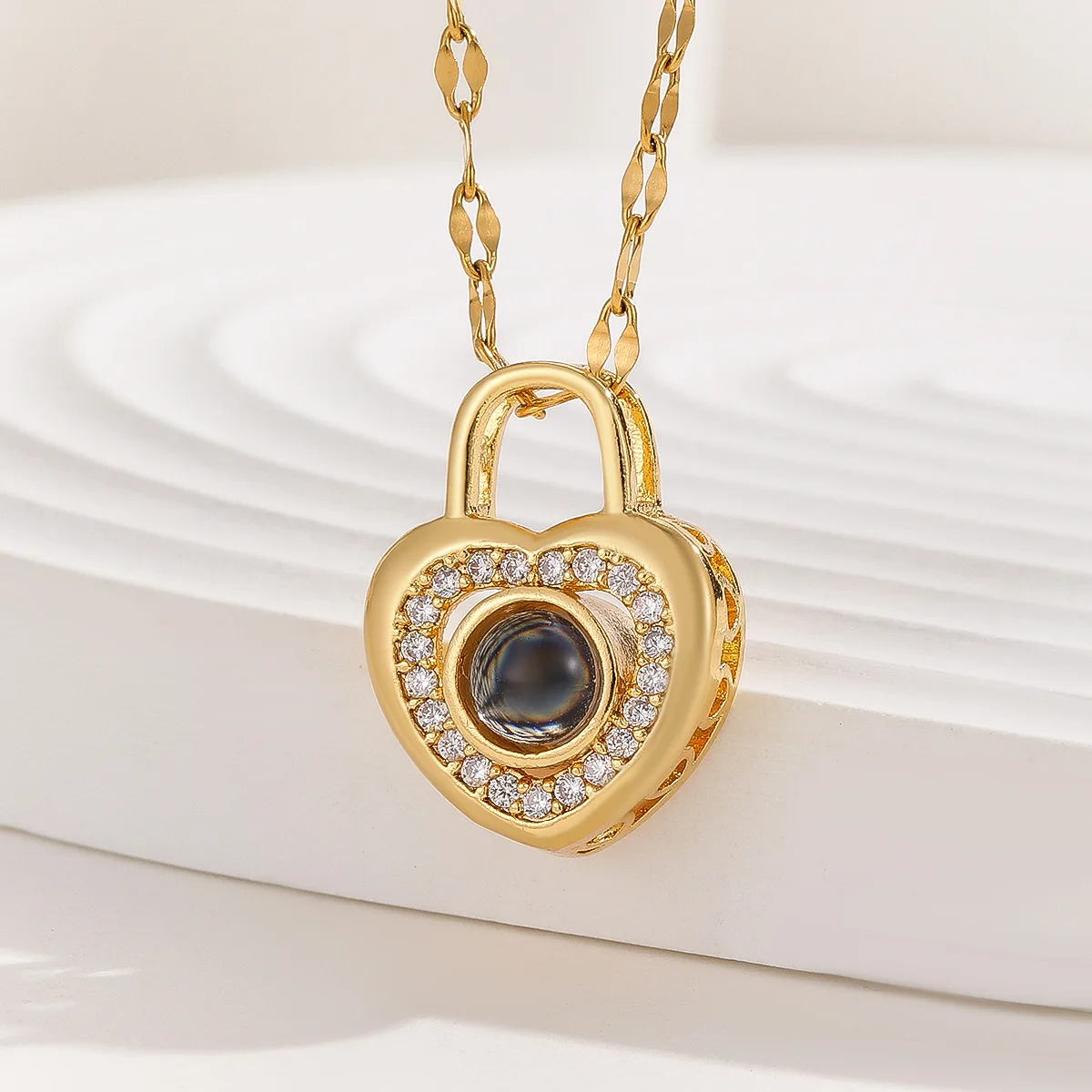 Duoying 100 Languages I Love You Necklace 9 Kinds Heart Shaped Custom Photo Projection Necklaces