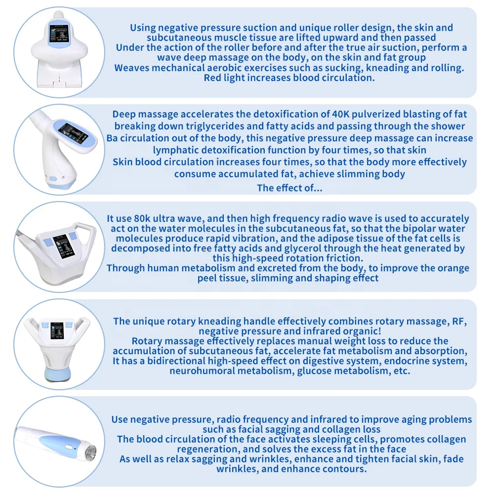 5 IN 1 Remover RF Vacuum Forming Machine Thermoforming Multi-functional Cellulite Reduction Beauty Machine