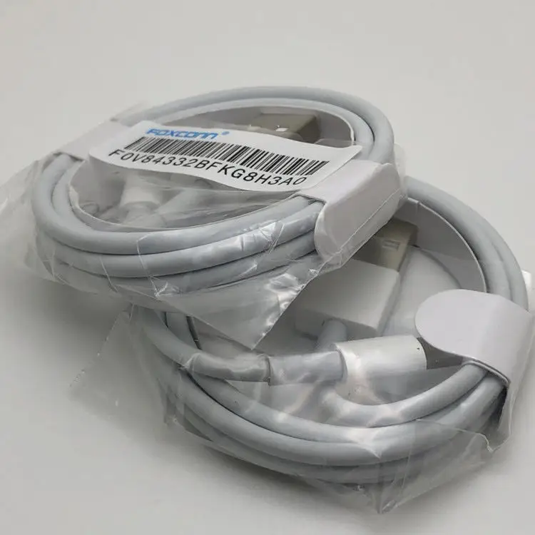  100% кабель Foxconn 1 м 2 чип E75 оригинальное качество А USB-кабель для зарядки iPhone высокоскоростной зарядного устройства
