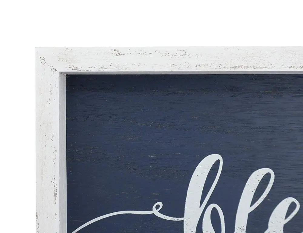 
Blessed Script Rustic Wood Box Wall Hanging Blessed Wall Signs 