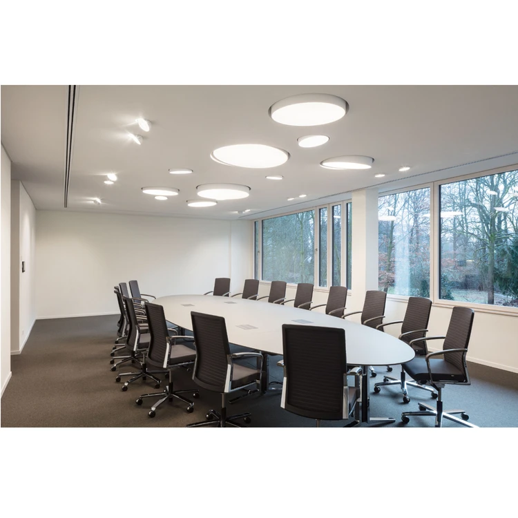 Round Edge Oval Shape Italian Design Conference Table Folding Office Conference Table Gray Stone Meeting Table