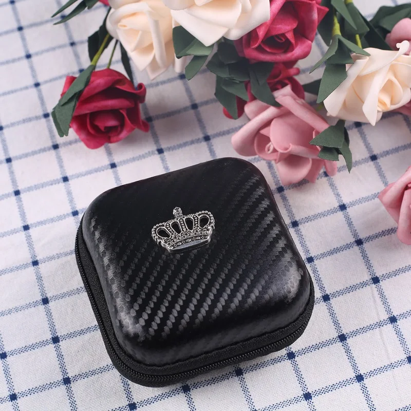 new design fashion OEM custom logo crown contact lens case