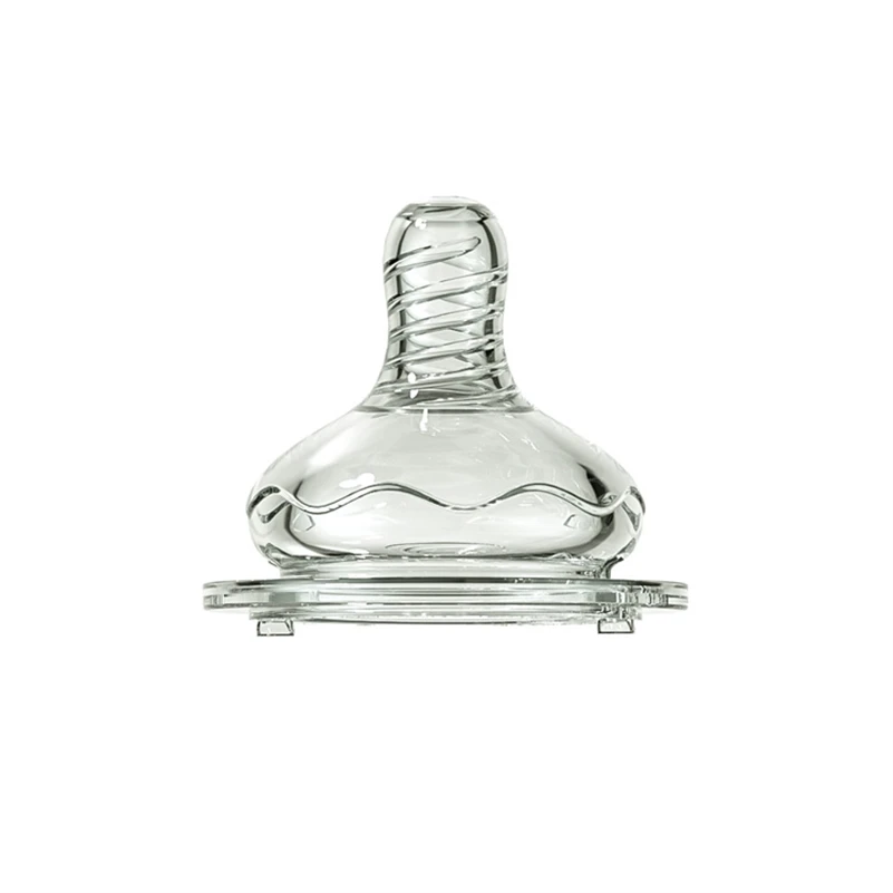 Hot Selling Food Grade Baby Nipple Wide Neck Transparent Soft Silicone Feeding Bottle Nipples 50mm Newborn Liquid BPA Free Latex
