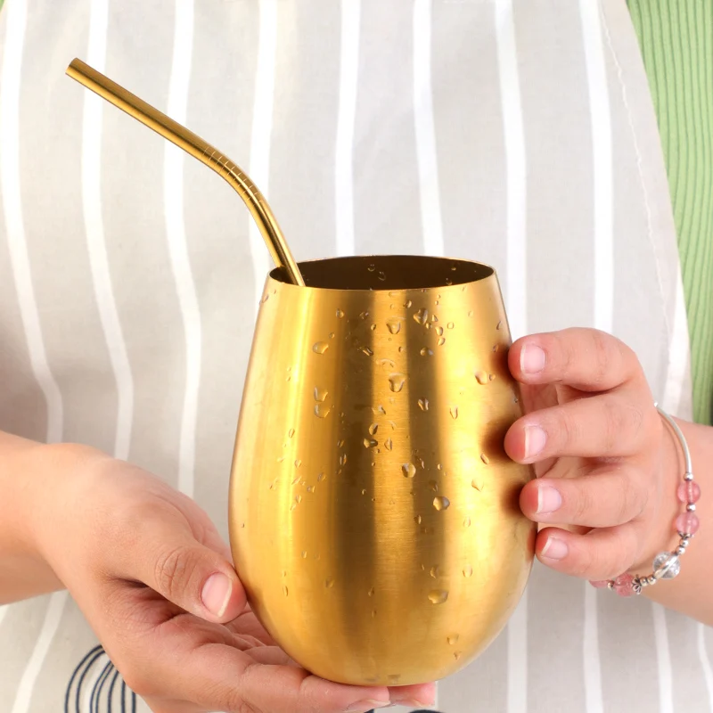 Customized 8 Colors Copper Tea Water Cup Stainless Steel Coffee Drink Beer Cup