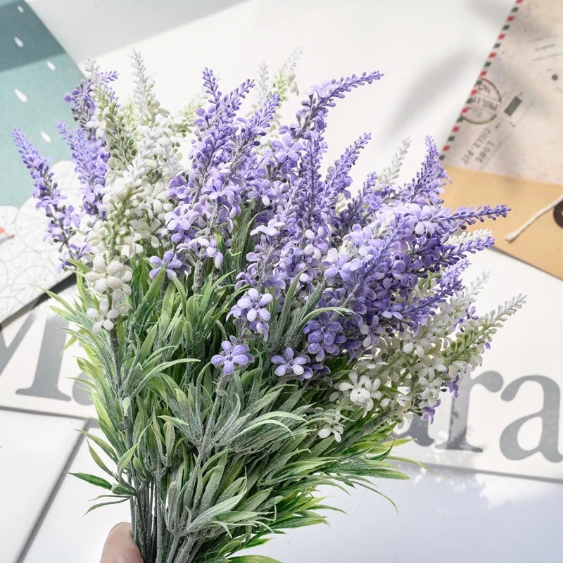 MW56669 Artificial Flower Bouquet Lavender Hot Selling Garden Wedding Decoration Faux Flowers for Wedding Ceremony Banquet Home