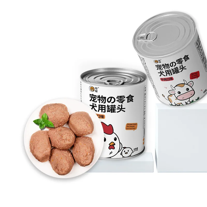 China Factory Direct Competitive Price Canned Wet Senior Dog Treats Dog Wet Food High Protein 375g Tuna Canned Wet Dog Food