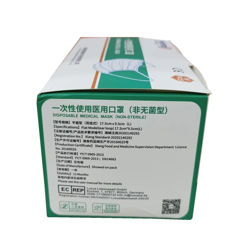 
Antivirus face mask chirstimas disposable medical facemask factory 