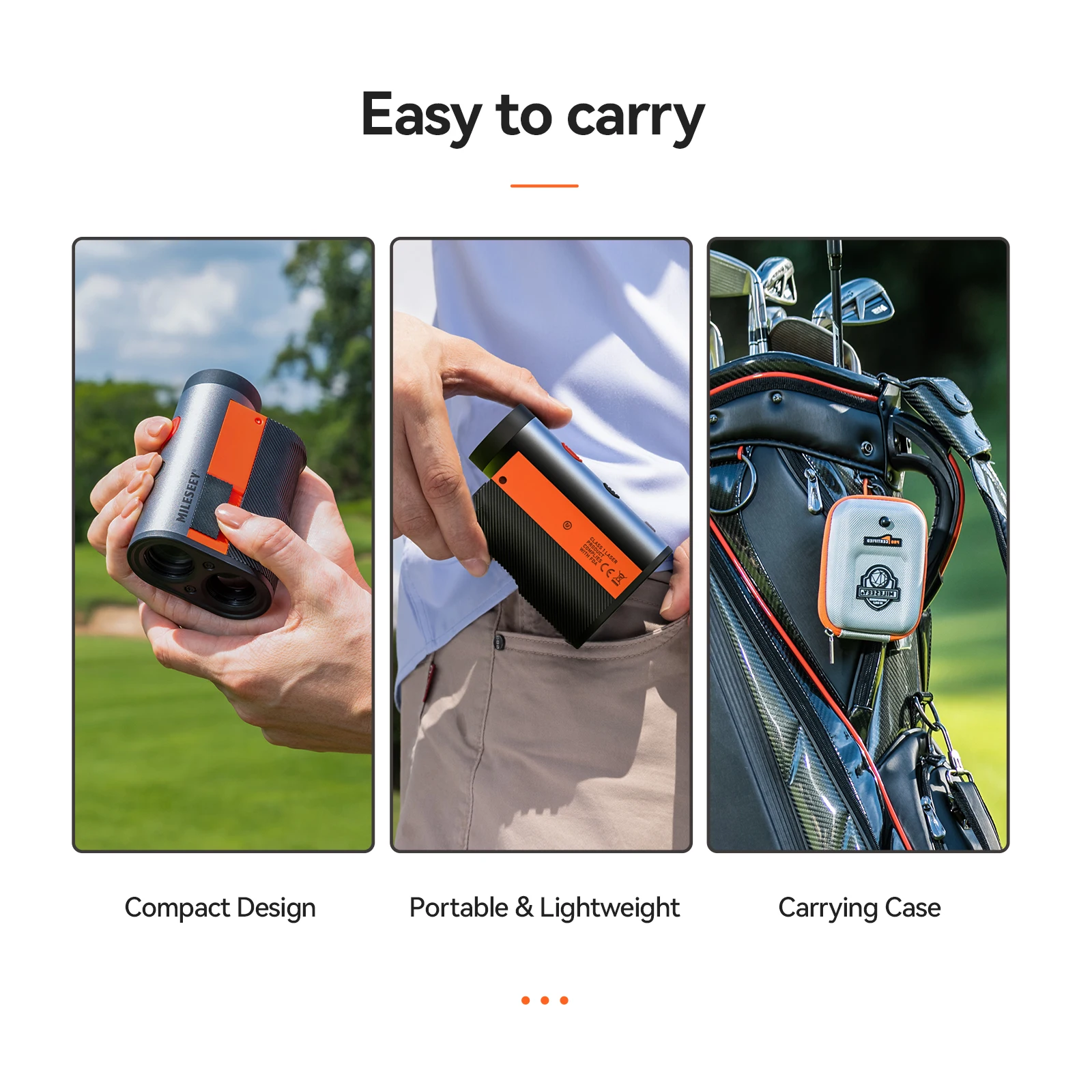 Custom Logo Mileseey GPF12 600M Range Magnetic Strap Golf Rangefinder Case Laser Rangefinder