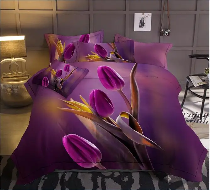 100% polyester bed sheet fabric printed 3d wholesale fabric