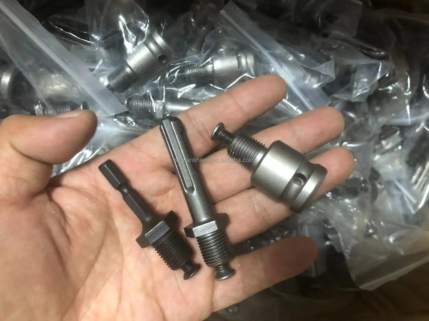 3Pcs 10/13mm Drill Chuck Adapters Threaded Quick Connection SDS-Plus Hex Socket Square Female Chuck Adapter for Electric Drill