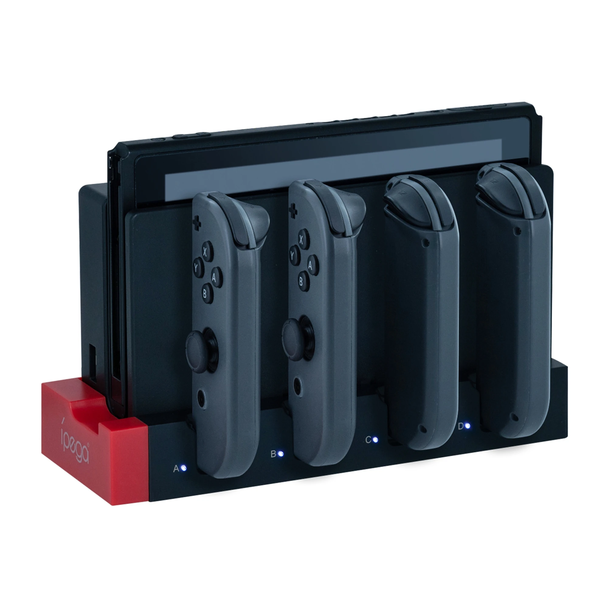 4 в 1 для док-станции Nintendo Switch Joy-Con со светодиодным индикатором iPega PG-9186 с USB 2