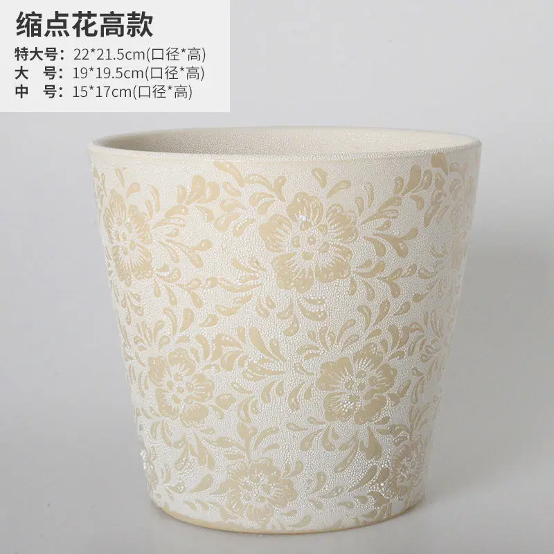 
European-style flowerpot ceramic landing balcony living room tabletop orchid pot custom Chinese manufacturers 