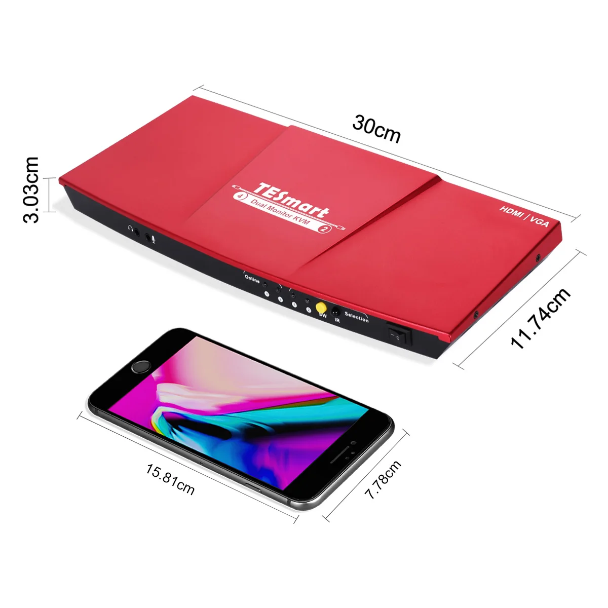 Certified 4x2 Dual Monitor KVM Switch support only a set of keyboard & mouse and 2 monitors to control 2 PCs