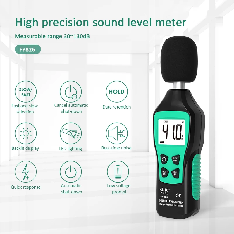LCD Display Audio Volume Monitor Digital Noise Sound Level Meter Decibel Sonometer 30-130 dB