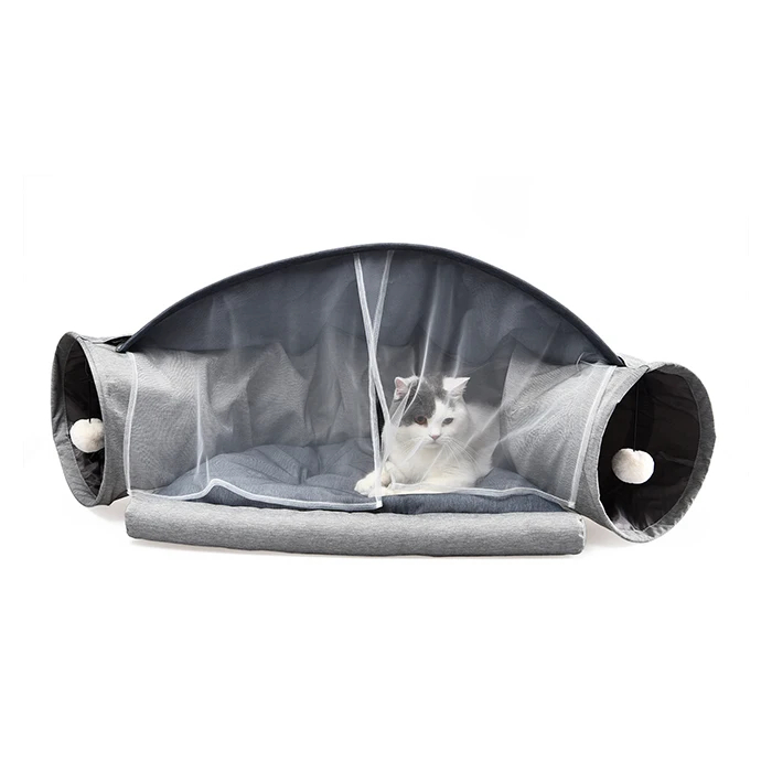 Wholesale Pet Supplies Cat Tunnel Bed Pet Interactive Cat Toy Tunnel Felt Cat Tunnel Tubel Bed