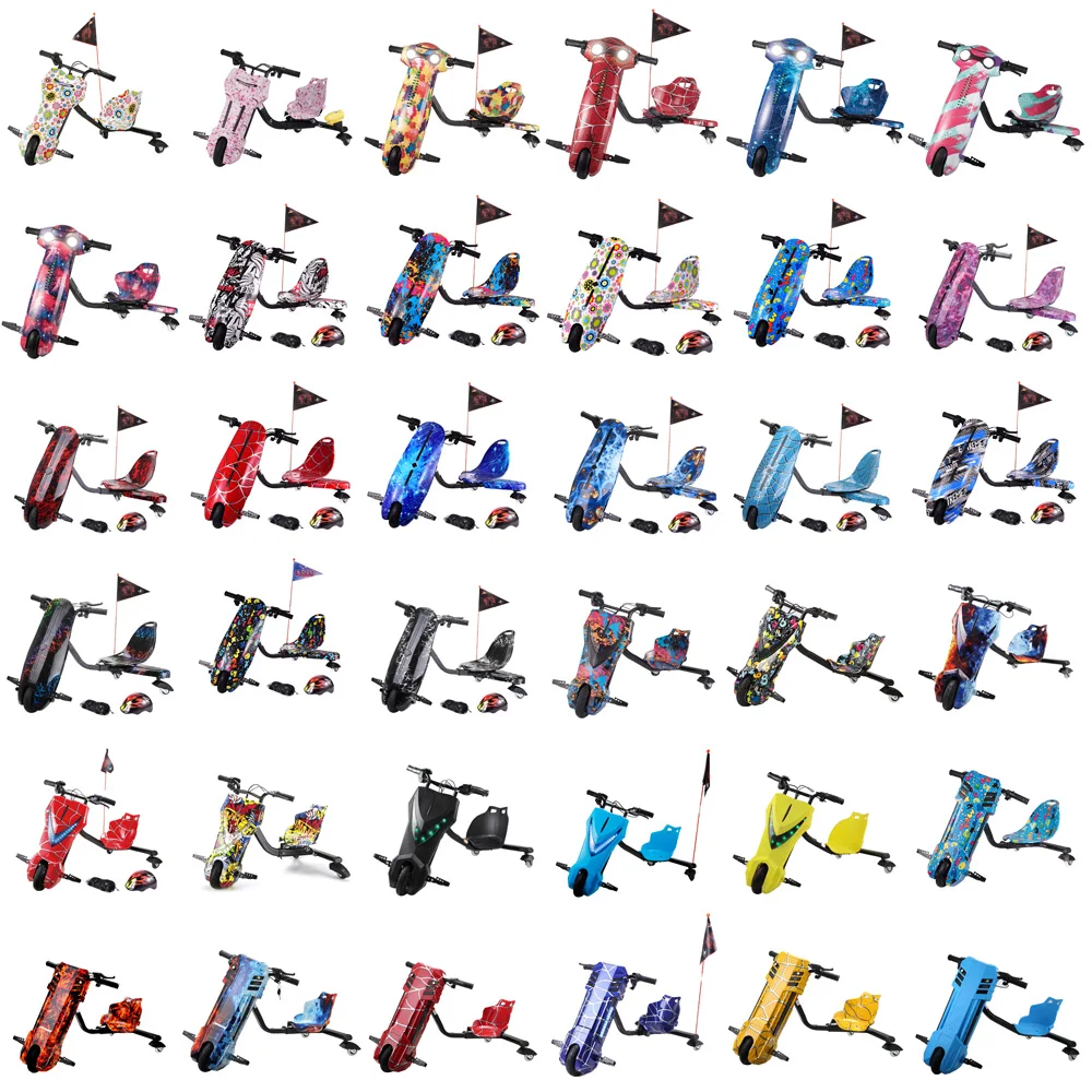 36V 24V Electric 3 wheels suspension smart drift trike scooter for adults