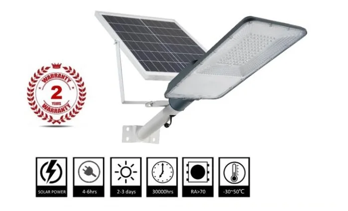 100W 200W Waterproof Outdoor Solar Panel Motion Sensor Courtyard Lighting integrated solar panel led solar street light