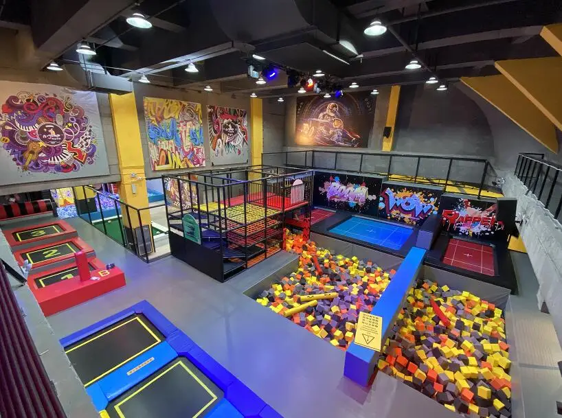 Free Jump Trampoline Manufacturer Indoor Trampoline Park Zone With Slam Dunk