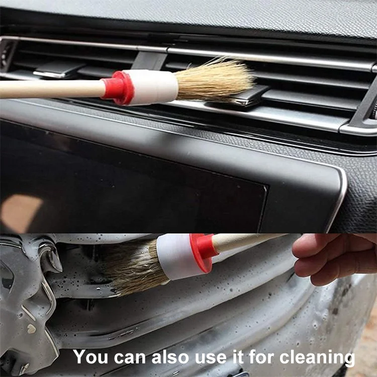 Wooden Handle Brush Chalk Paint Pig Bristles Plastic Ferrule Paint Brush for Painting Cleaning