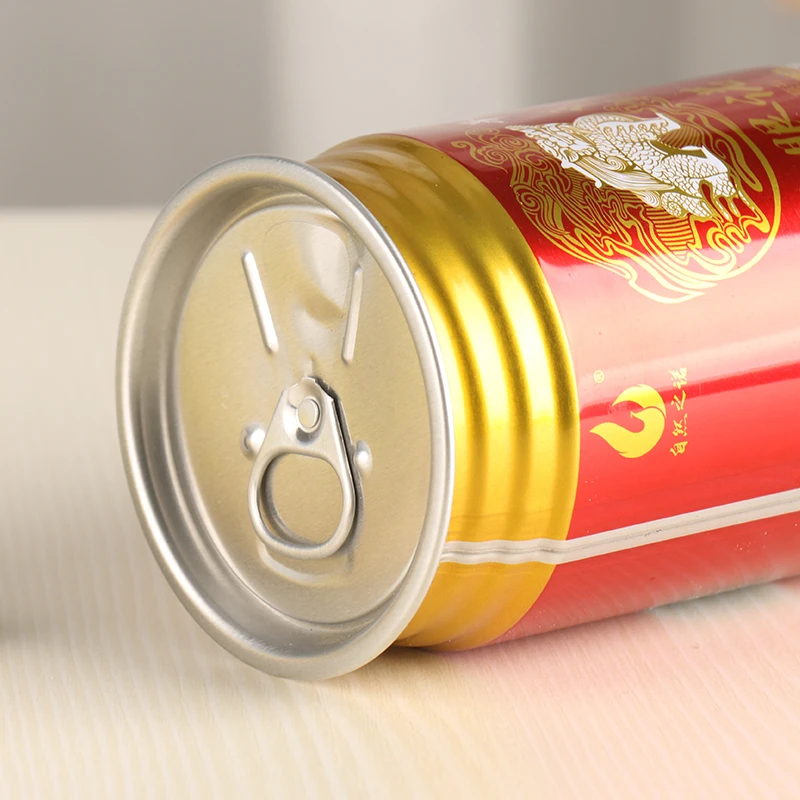 250ml Tinplate Can for Beverage Wine Clothing Packaging CMYK Printing Glossy Finish Tin Metal round Shape Can Coffee Juice Use