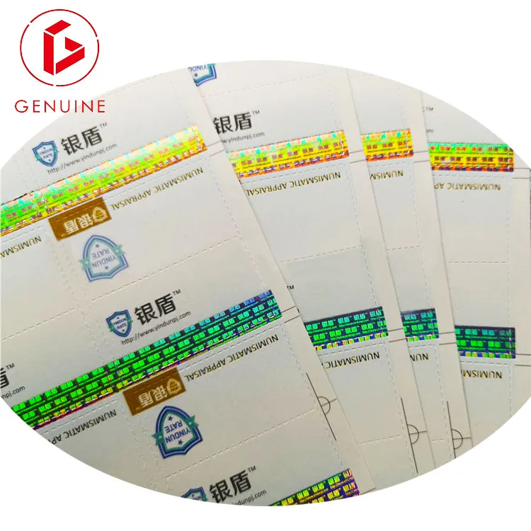 Custom Printed Flat Sheet Folded Tear Line Laser Hot Stamped Rating Company Labels