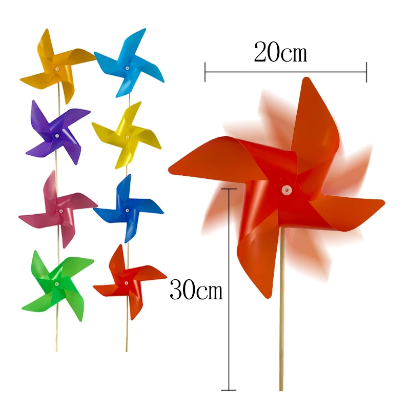 Plastic Rainbow Windmill Party Pinwheels DIY Pinwheel for Kids Toy