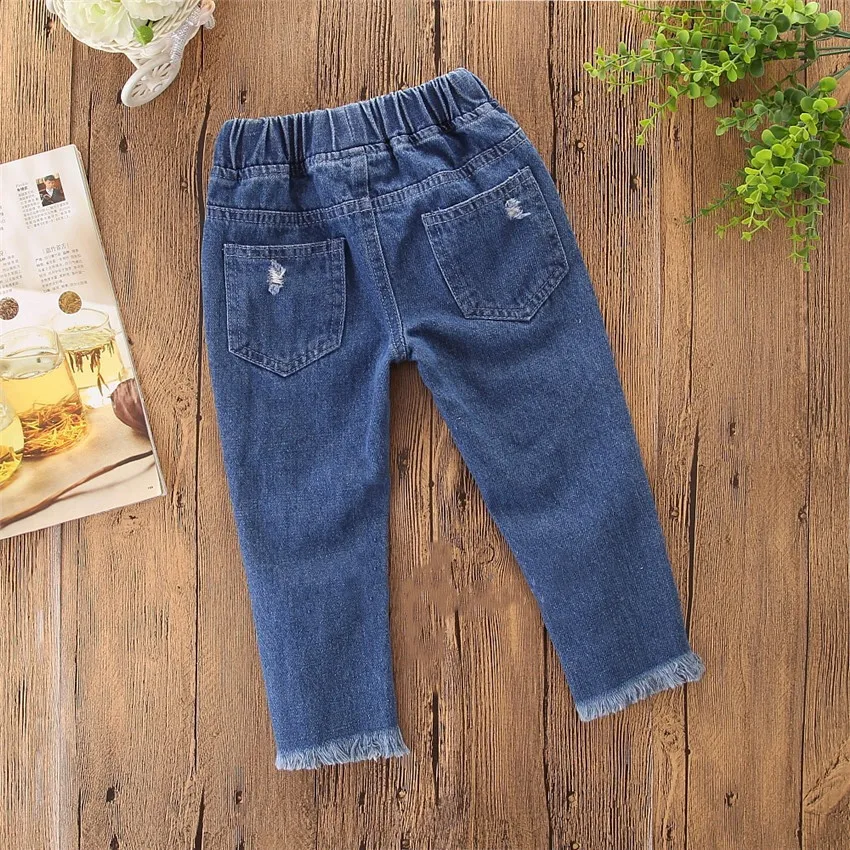 
new pattern hole trousers jean baby girl pants 