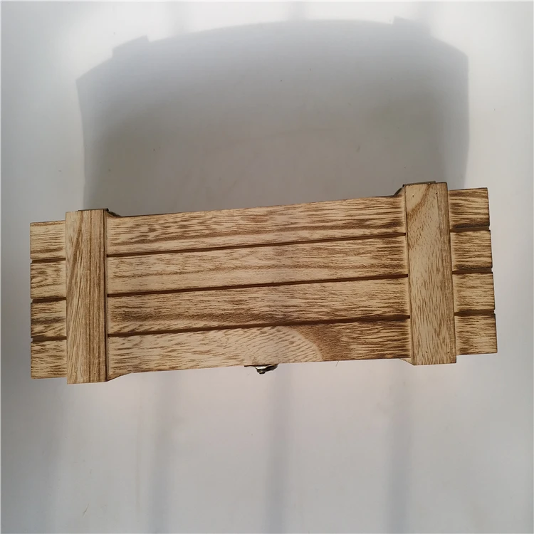 OEM Vintage Metal Lock Paulownia Wood Wine Bottle Packaging Gift Box