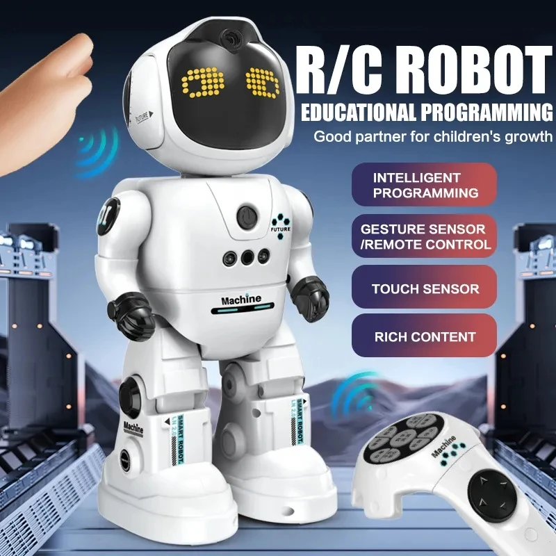 Kyk New Product Gesture Sensing Interactive Smart RC Robot Toy Rechargeable Programmable Remote Control Robot Toys With Walking